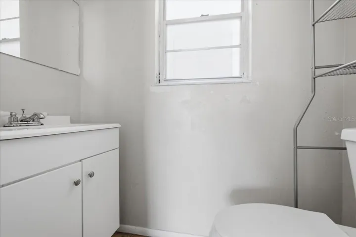 Half Bath located in the garage