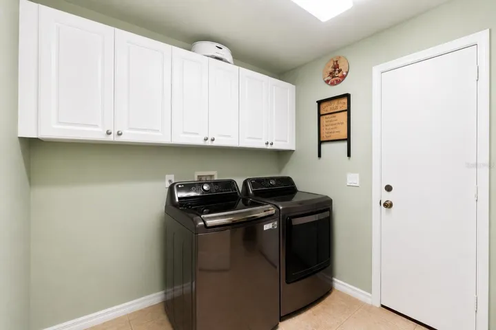 Laundry room with storage space!