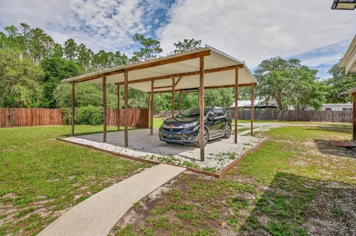Covered parking.