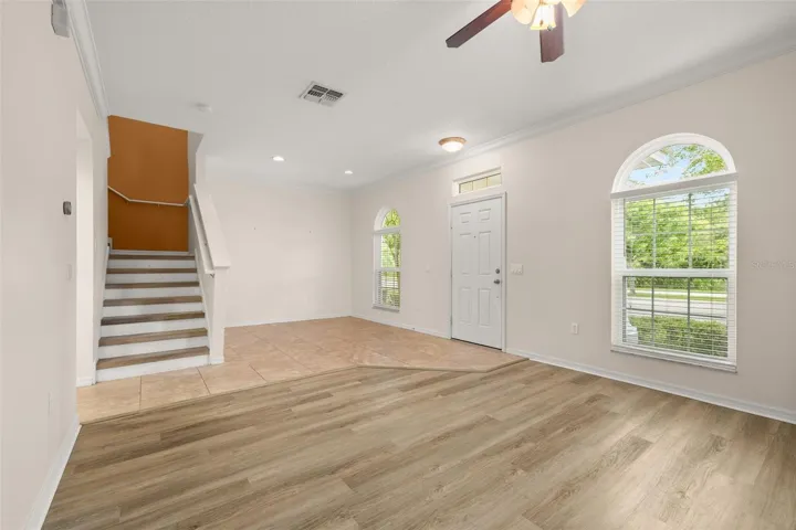 Living space in the front of the home