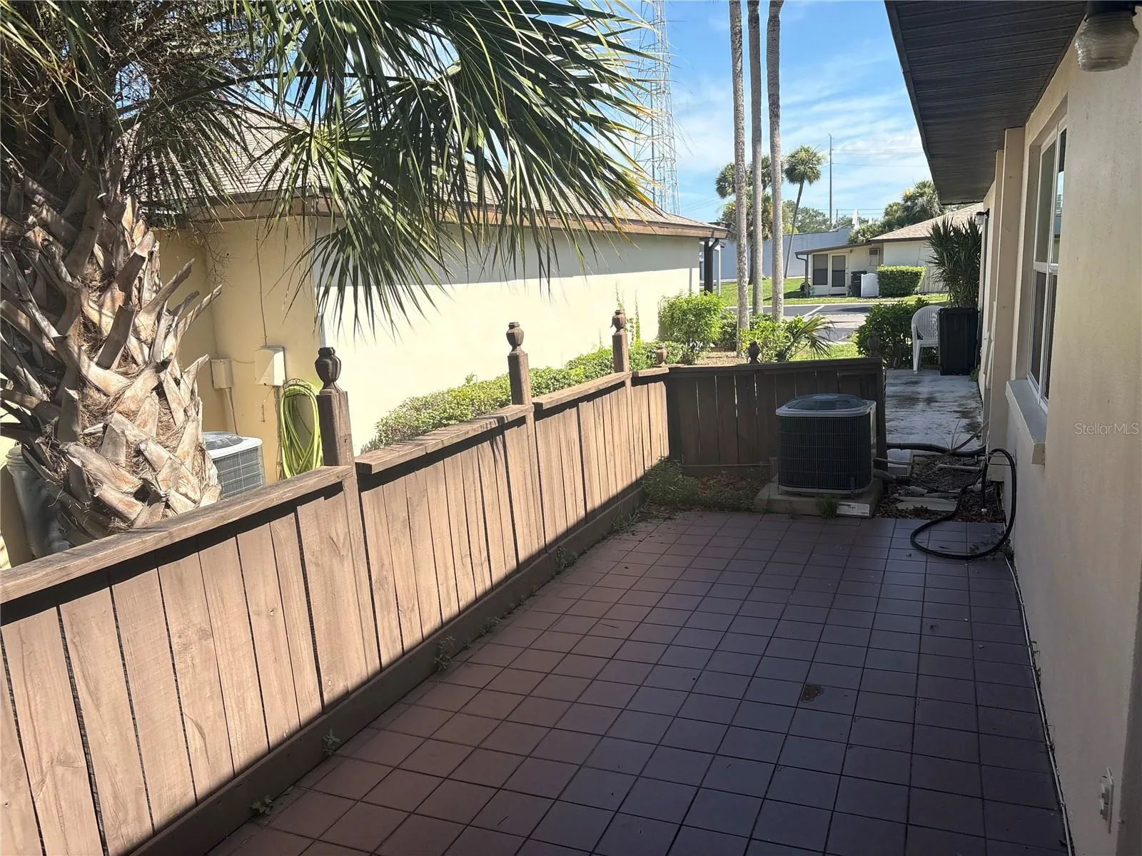 Fenced back area