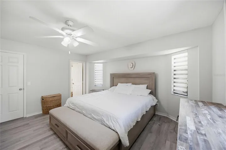 Primary bedroom with large walk in closet