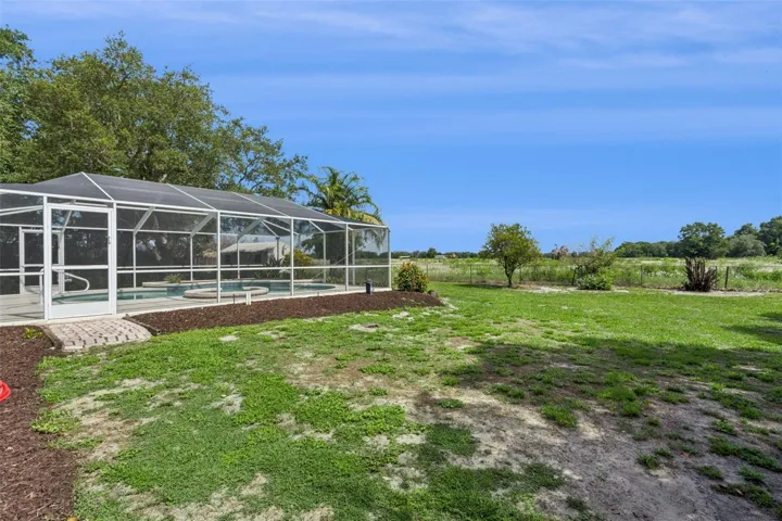 Backyard is Partially Fenced-in