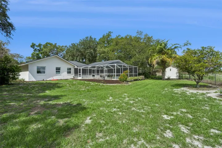 Large Backyard with irrigation system