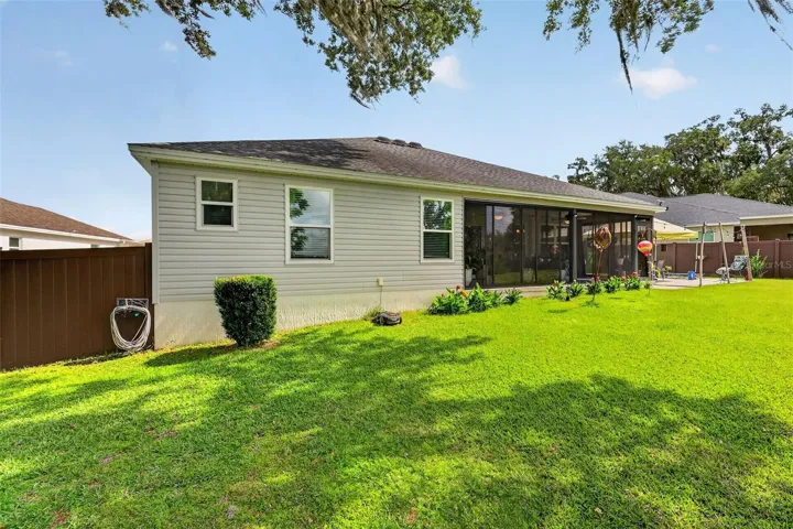 Rear Elevation with PRIVATE Fully-Fenced Large Rear Yard with ROOM FOR A POOL!