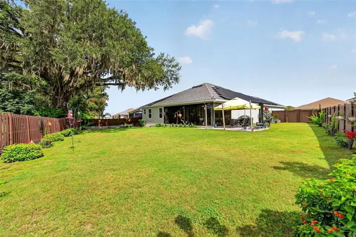 Rear Elevation with PRIVATE Fully-Fenced Large Rear Yard with ROOM FOR A POOL!