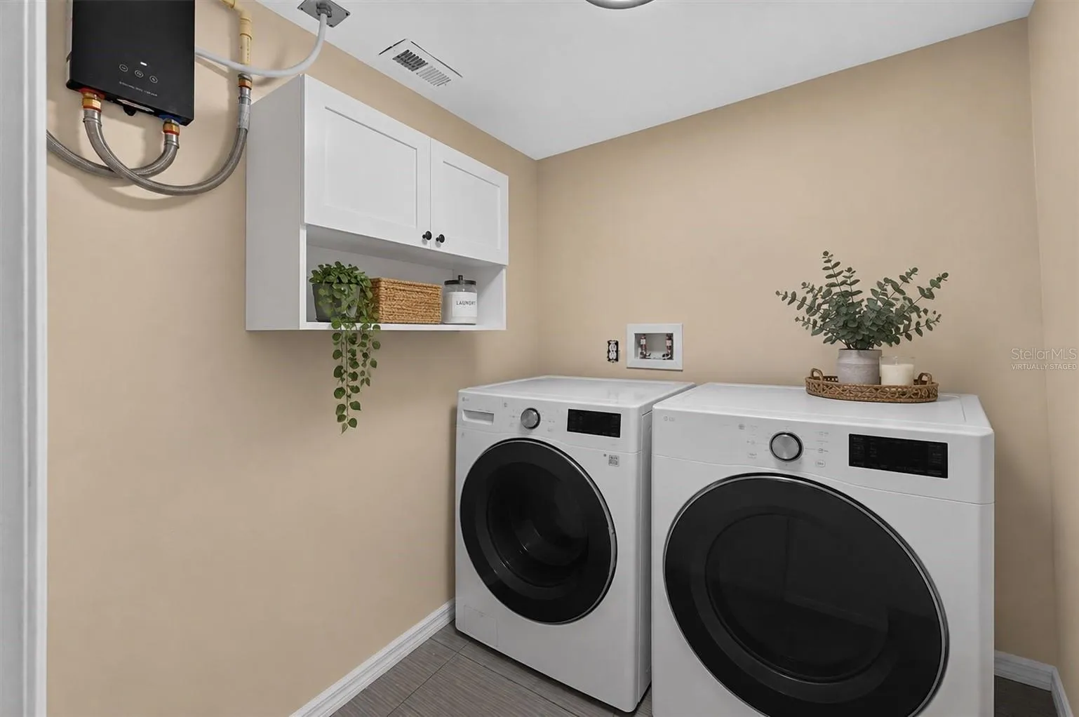 Virtually Staged Laundry Room