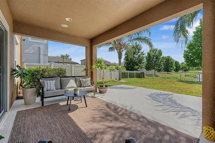 Large covered area for warmer days