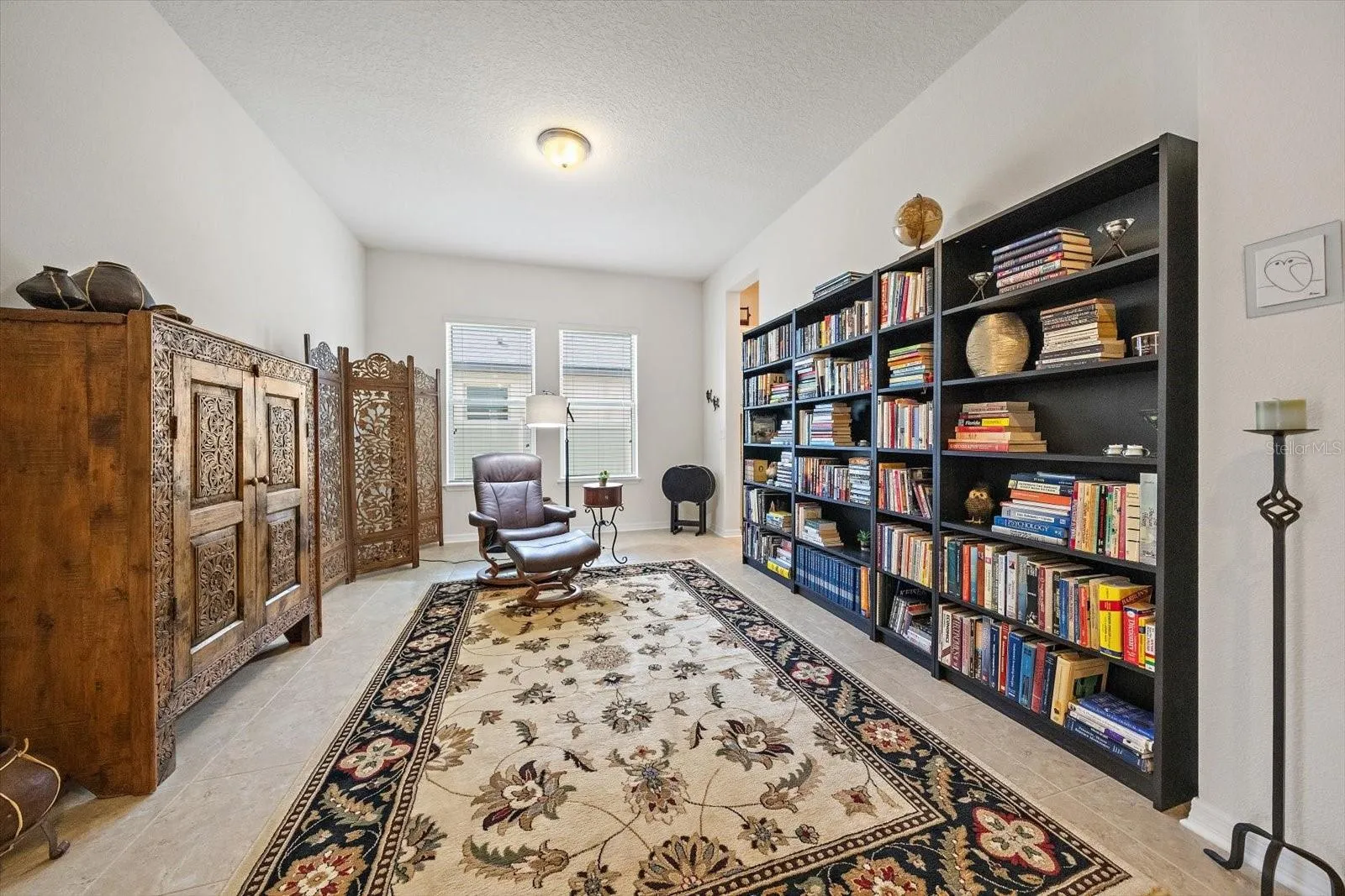 dining room used as a library