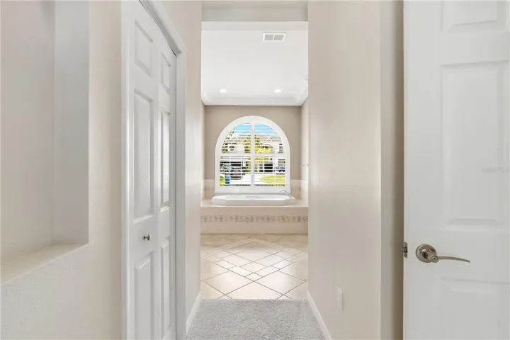 Master bedroom hall to bathroom