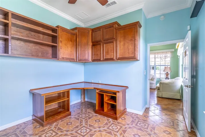 Office built in desk and bookcases