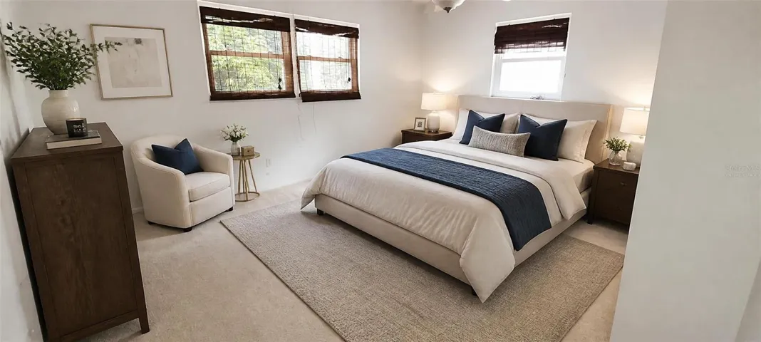 Primary Bedroom virtually staged