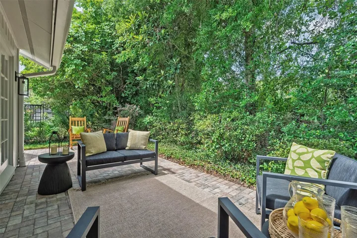 Green space backdrop offering great privacy