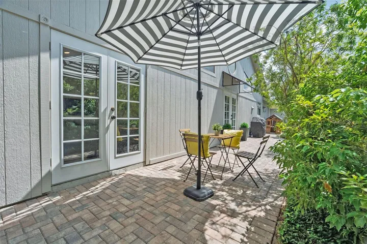 French doors for easy indoor/outdoor gathering