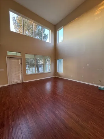 Living Room/Family Room with high ceiling