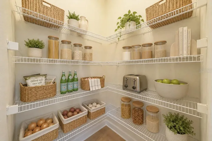 Virtually staged pantry