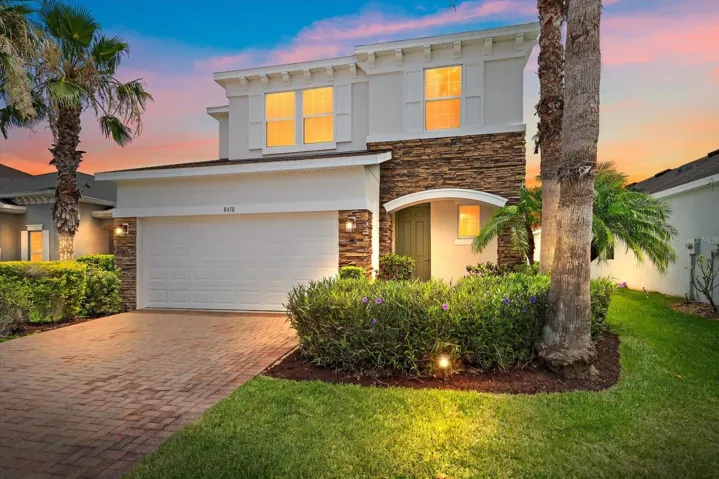 Twilight exterior of home