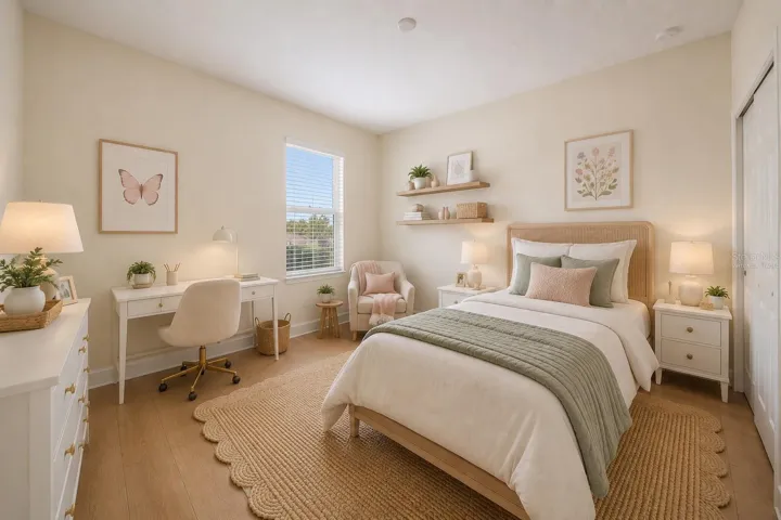 Virtually staged 3rd bedroom - 2nd floor