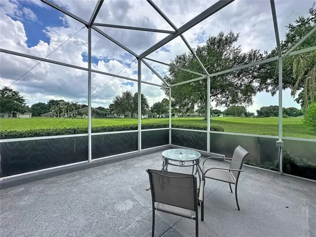 Screened-In Patio looking out over golf course