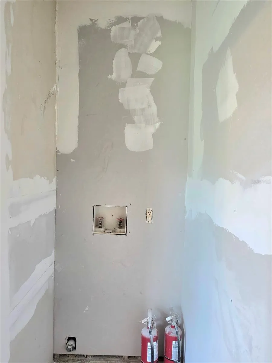 Washer hookups are located in the first bedroom.