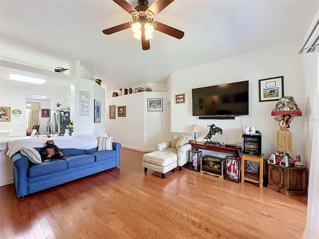 Family Room has wood flooring