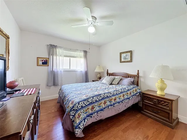 Bedroom 2 has wood flooring