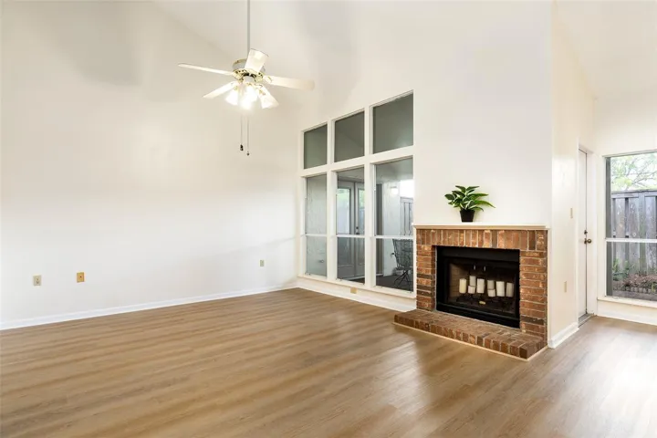 Great Room with NEW LPV flooring and soaring ceilings!