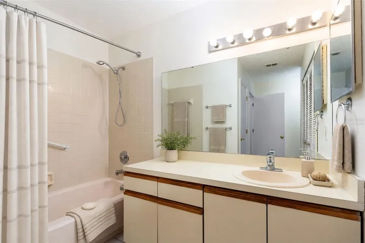 Virtually staged primary bathroom
