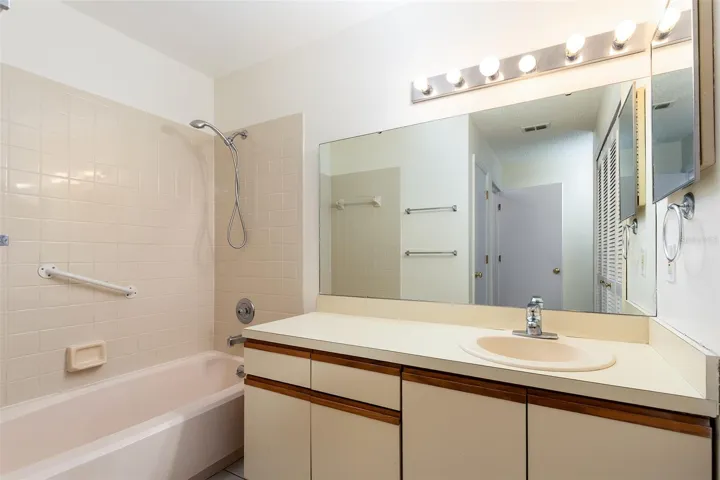 Primary Bathroom with fresh paint!