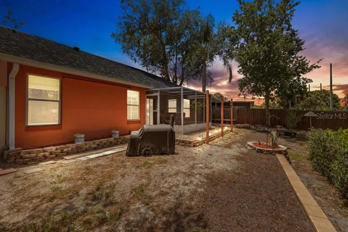 Twilight Photo of Back of House