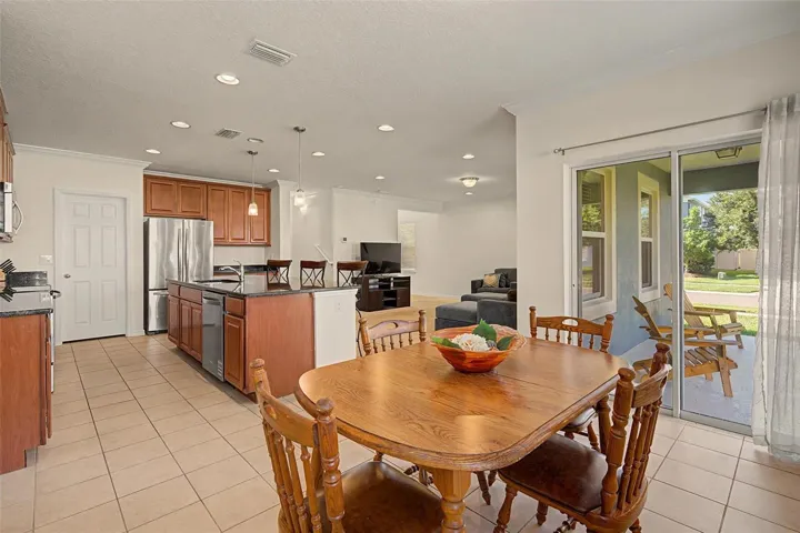 View of kitchen and family room