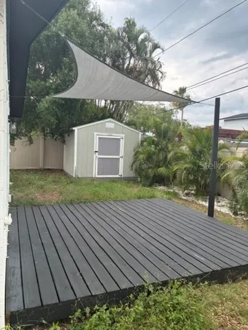 Deck and Large Shed in private backyard.