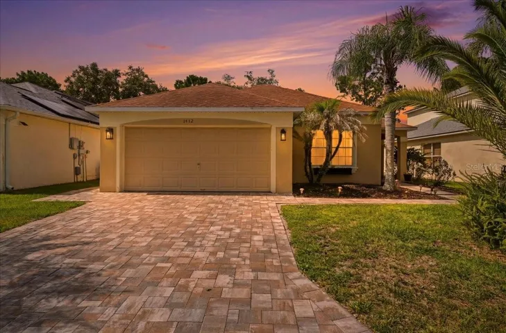 Upgraded pavers on driveway front entrance