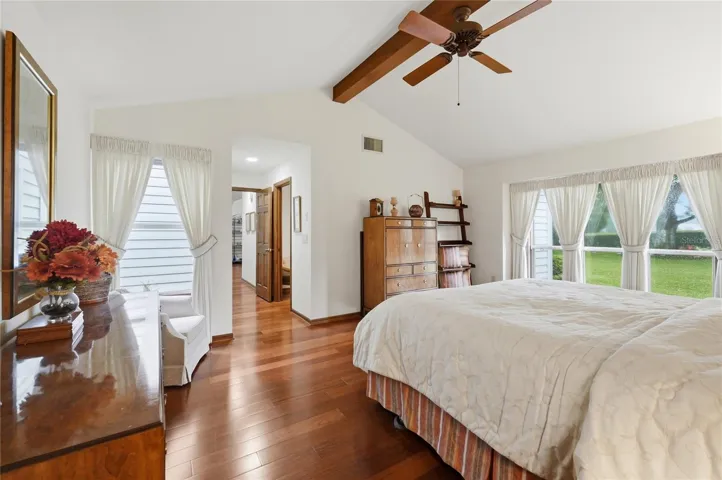 Hardwood Flooring and notice the Ceiling Beam.