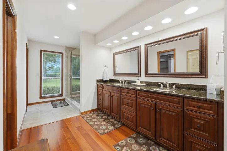 Primary En-Suite with Updated Vanity with Double SInks