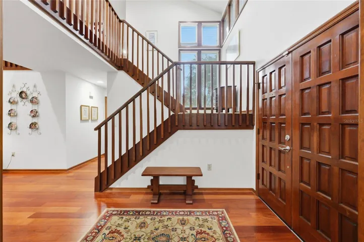 Entry Foyer with High Ceilings.