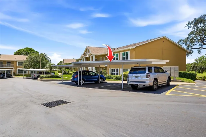 Assigned carport space below unit.