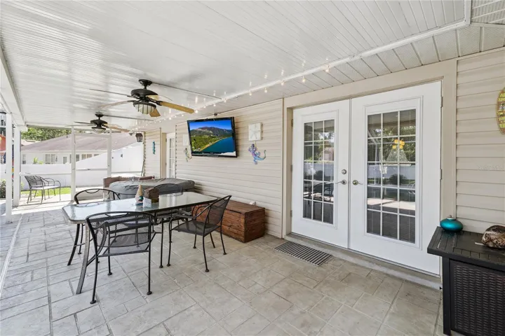 Living room french doors