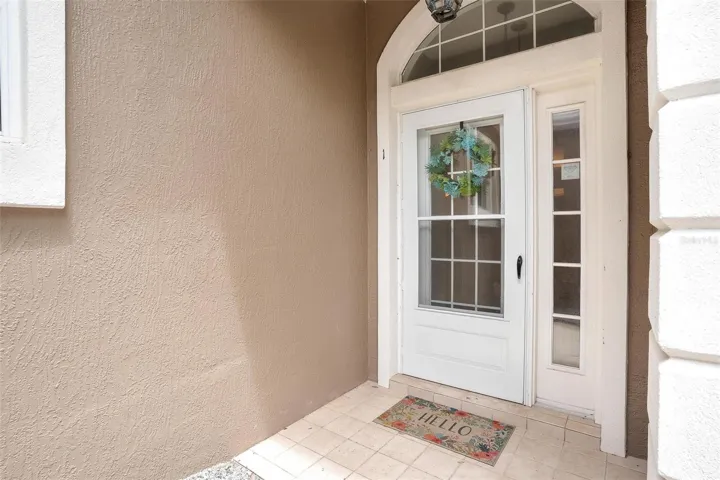 Exterior front entry into home.