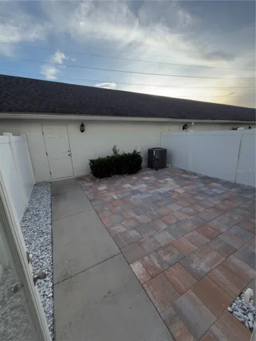 Fenced patio