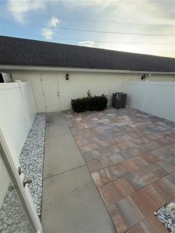 fenced patio