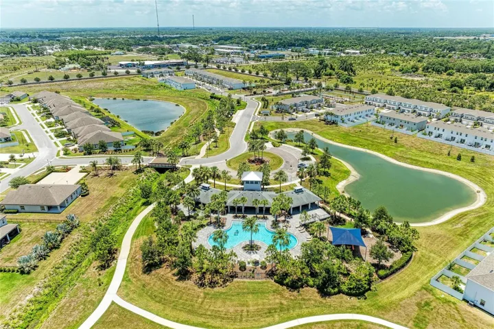 Pool, playground and walking trails