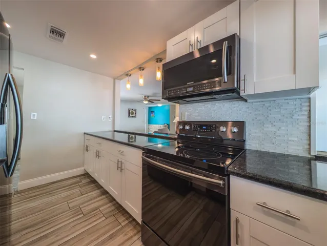 New cabinets and appliances