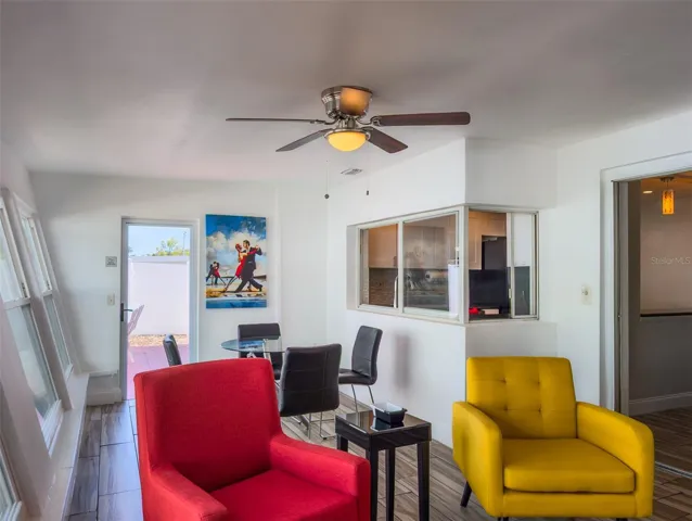 Family room off the main home