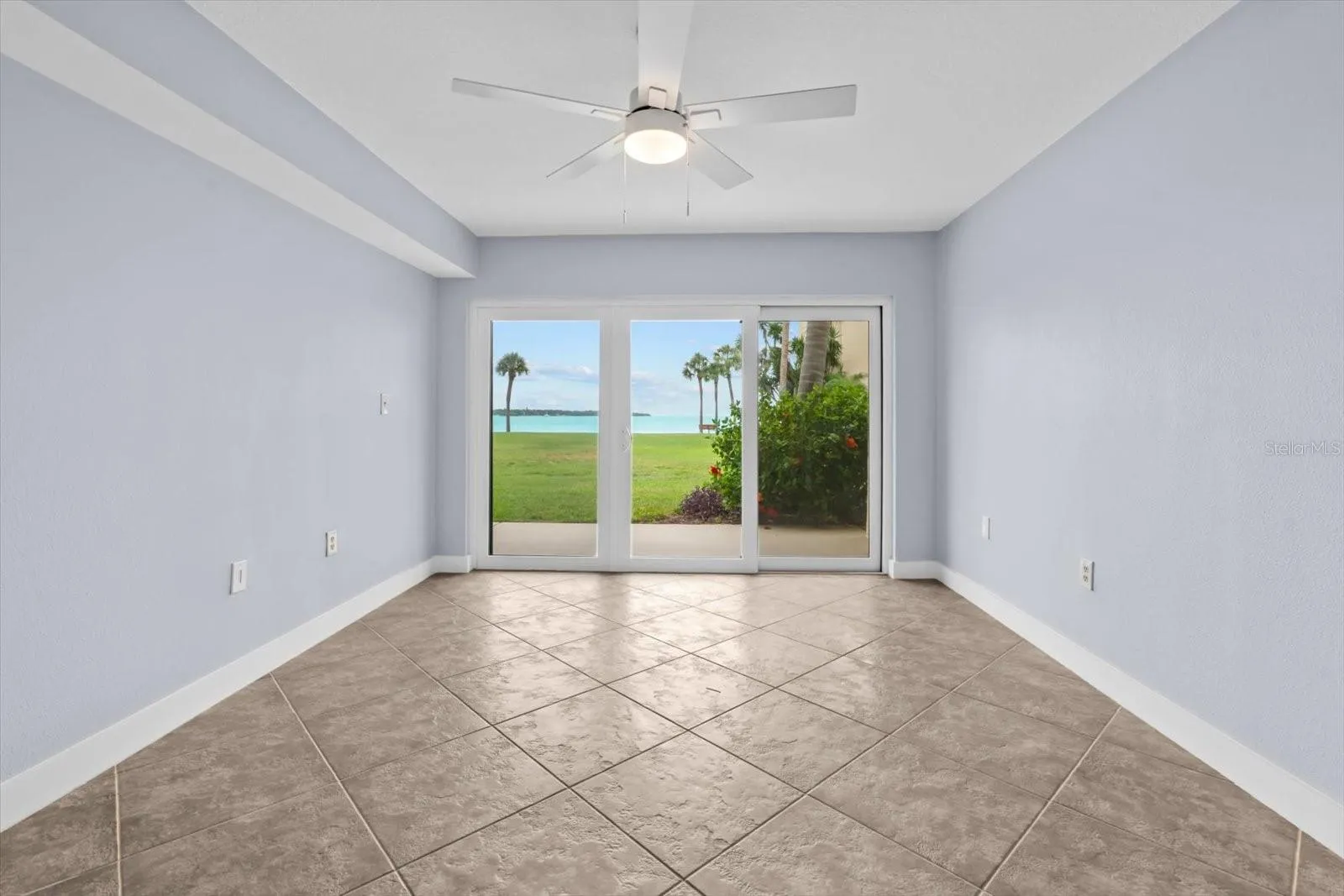 Primary Bedroom, the Water Views through the Hurricane Slider