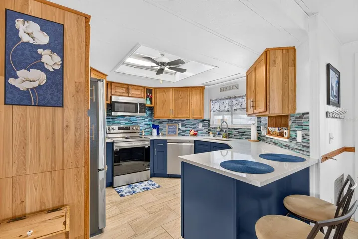 Large open updated kitchen