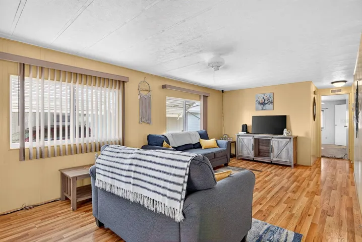 Facing living area towards back of home
