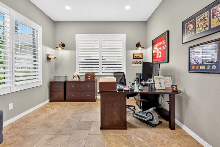 Office in the front of home