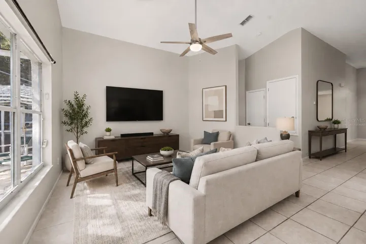 Virtually Staged Living Room