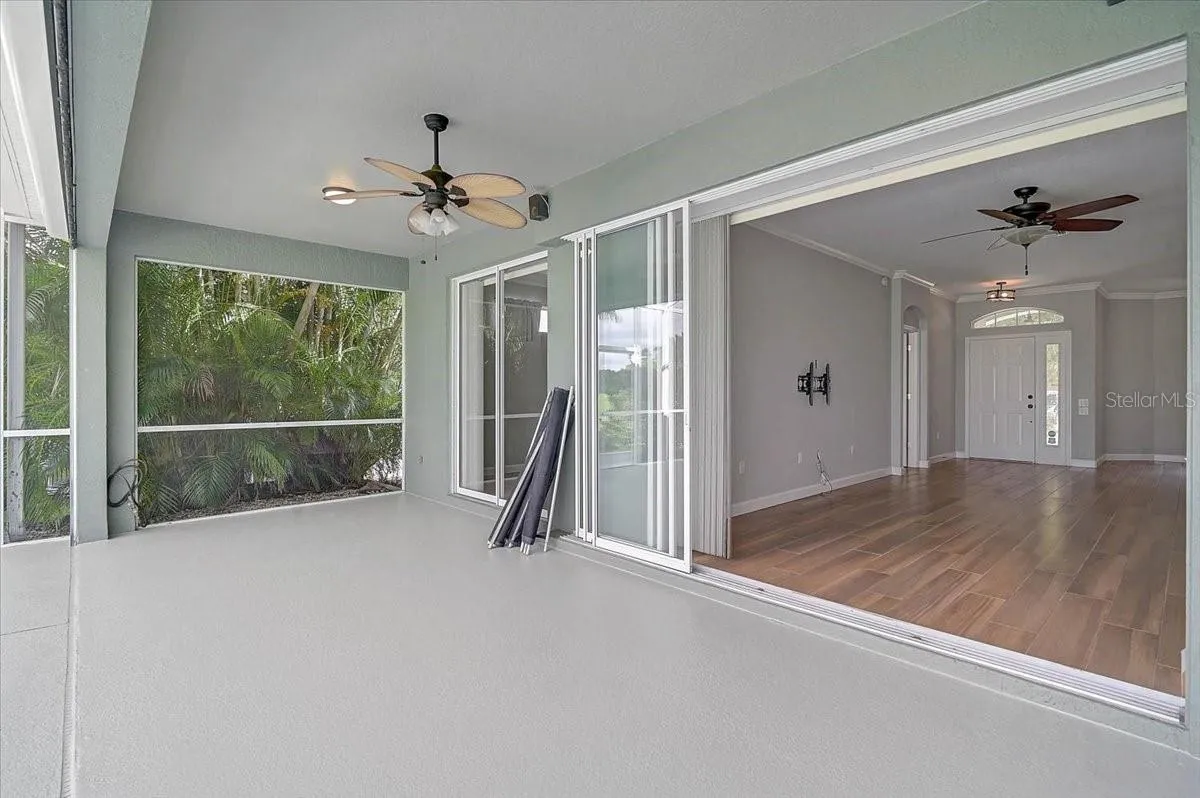 Sliders open all the way allowing for a great view and extending living and entertaining space